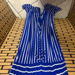 Chic Soul  Blue And‎ White Stripe Jumpsuit Size 3X Photo 2