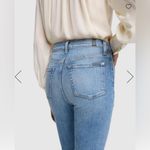 7 For All Mankind NWT HIGH WAIST SLIM KICK WITH LONG SIDE HEM AND DESTROY, Sz 30 Photo 3