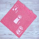 Handmade New cotton shopping bag tote funny cat rock paper scissors 16x14 handcrafted Photo 0