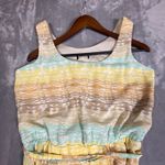 Romantic Midi Dress Sz 12 Tasseled Belt High Low Fairy Whimsy Ruffle Hem Pastel Photo 15