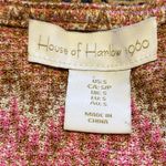 House of Harlow 1960 pink brown chevron open front crop cardigan small Photo 2