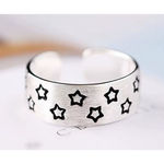 Boutique NEW Unisex 925‎ Sterling Star Adjustable Band Ring, Toe Ring, Pinky Ring Photo 6