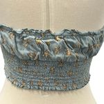 Garage Y2K Cottagecore Garden Fairy Floral Smocked Sleeveless Crop Top Women Lg Photo 1