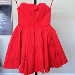 House Of CB ‘Emmanuela’ Italian Tomato Strapless Corset Fit & Flare Mini S Tall Photo 5