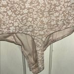 Frye Tan and White Smocked Bodysuit with Long Sleeves Photo 7