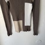 Style & Co Sweater Y2k Medium Turtleneck Pullover Colorblock Knit Casual Preppy Photo 2