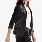 Lucky Brand  Navy Multi Floral velvet blazer Photo 2