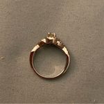 Womens Finger Ring Size 7.5 Zirconia Center Rhinestones Silver Tone Costume Photo 4