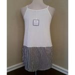 Modcloth Kling Sleeveless Nautical Tank with Stripes & Anchor Buttons Size S NEW White Photo 3