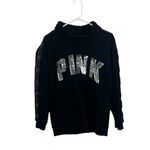PINK - Victoria's Secret Victoria’s Secret PINK BLACK RAINBOW SIDE STRIPE BLING COWL NECK size S Photo 3