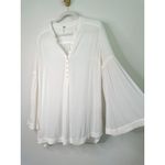 Free People Easy Girl White Bell Sleeve Tunic Top Photo 8