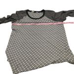 Loft  dressy black and white long sleeve blouse Photo 3