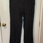 Sundance Black and White Pinstripe Linen Blend Pants Button Side Size 4 Photo 0