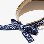 Sea and grass straw and ribbon visor Tan Photo 6