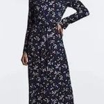 ZARA Black Multicolor Confetti Dot Print Long Sleeve Maxi Dress Size Medium Photo 11