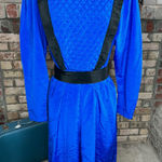 Dress quilted bodice shirtwaist dress blue black sz 6 Photo 0