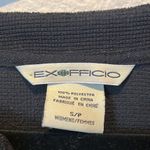 ExOfficio Women’s Black Textured knit Shirt Small Hidden Sleeve Pocket Photo 2