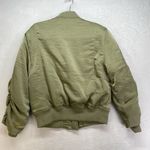 New House Of Harlow 1960 Olive Green Satin Bomber Jacket Ruched Glam Retro Sz S Photo 7