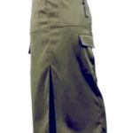 House of Harlow 1960 Dark Olive Green Satin Cargo Maxi Skirt NEW Size SMALL Photo 0