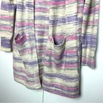 Lucky Brand  Pink Purple Cream Mid Length Cardigan Photo 3