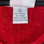 Tommy Hilfiger VTG 90's Y2K Red Ribbed Cable Knit Preppy Varsity Sweater Vest Photo 4