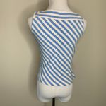 Talbots Blue White Stripe Stretch Crop Top Vintage Y2K Small Photo 1