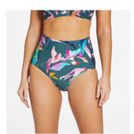 Calia High Rise Tropical Print Bikini Bottoms Size Large Green Photo 0