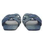 Saint Laurent YSL Tribute Mule Flat Sandal in Denim Deep Navy Jean Size 40 Photo 4