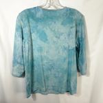 Christopher & Banks  Large Top Handmade Tie‎ Dye 3/4 Sleeve Cotton Blue Boho 434 Photo 2