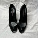 Ralph Lauren Collection purple label black peep toe heels size 9.5 office siren Photo 2