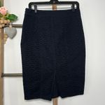 Ann Taylor  Black Pencil Classic Workwear Chic Knee Length Skirt Size 4 Photo 3