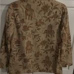 Talbots Vintage Jacket Womens 4 Pure Silk Asian Elephant Button Up Photo 4