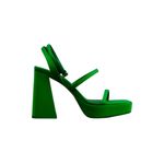 ZARA Green Satin Platform Strappy Wrap Heels Women Size 38 Photo 2