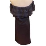 Boden USA Boden Blue Off Shoulder Dress Eyelet Ruffle 6 Tall Photo 7