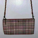 Elliot Lucca 3 way‎ demi clutch/crossbody/shoulder bag purse plaid Pink Photo 0