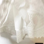 RALPH LAUREN White Eyelet Asymmetrical Hem Handkerchief Hem Size 4Petite Preppy Photo 6