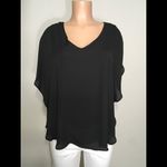 Sharagano  black blouse.  Photo 2