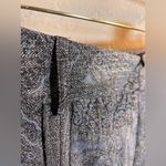 Skirt midi maxi Gray Patterned Brocade Women's Skirt blue grey fringe 12 lined Photo 9