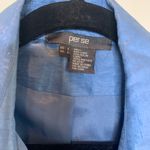 Per Se Vintage Linen Blend Metallic Blue Blazer Sz 6 Photo 3