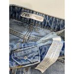 ZARA Jeans Women 26" Straight High Rise Raw Hem Distressed Travel Casual Norm Photo 2