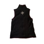 Erika Vintage Holiday Winter Christmas Themed Knit Black Vest 🔥 Photo 3