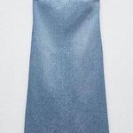 ZARA denim dress maxi full length jean casual Photo 8
