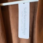 Soft Surroundings NWT Shape Drape Faux Suede Jacket in Saddle Brown Size Large Photo 5