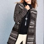 Talbots Size XL Black Gray Sparkle Long Open Cardigan Sweater Topper Photo 0