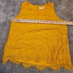 Faith and joy  Size Medium M Golden Rod Yellow Orange Blouse Lace Top Career Photo 8