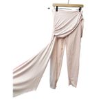 House Of CB  Caixa Pale Light Pink Front Drape Asymmetric‎ Trousers Pants Large Photo 7