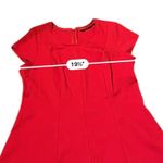 H by Halston  Fit & Flare Dress Women's Size 18W Red Short Sleeve Zip Back Photo 4
