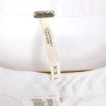 Free People Pink Shimmers And Stripe Slouchy Button Up Shirt Women's Size M -GUC Photo 3