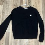 H&M Disney x Divided Cropped Mickey Mouse Embroidered Sweatshirt Black small Photo 3