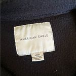 American Eagle  black quarter zip fleece pullover size Small Photo 1